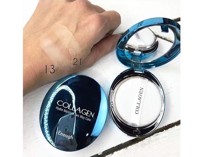 УЦІНКА ENOUGH Collagen Premium Hydro To Way Cake SPF50+/PA++, пудра №13 + змінний блок, НЕ ТОВАРНИЙ ВИД