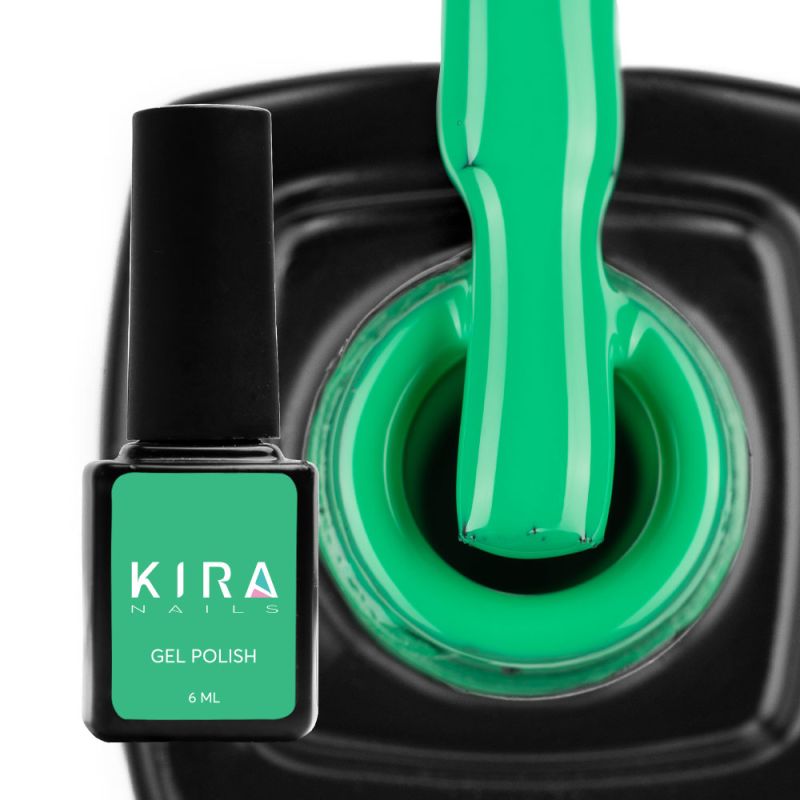 Гель-лак Kira Nails №182 (блакитнувато-зелений, емаль), 6 мл