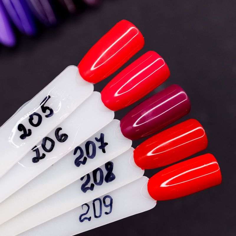 Гель-лак GLOSS 208 (приглушений червоний), 11 мл