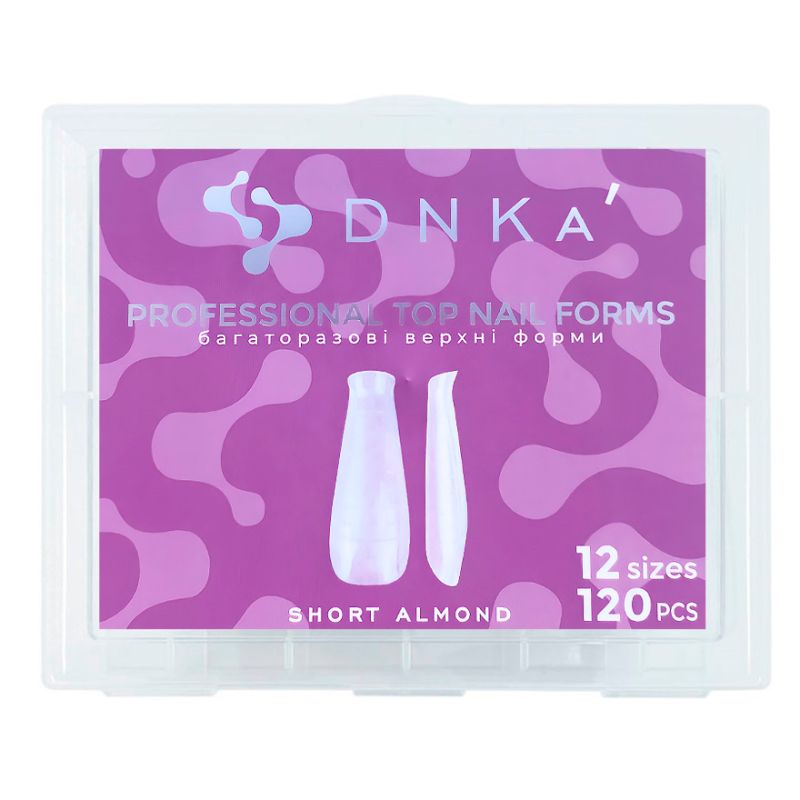 DNKa Top forms for modeling Top Nail Forms Short Almond, 120 pcs