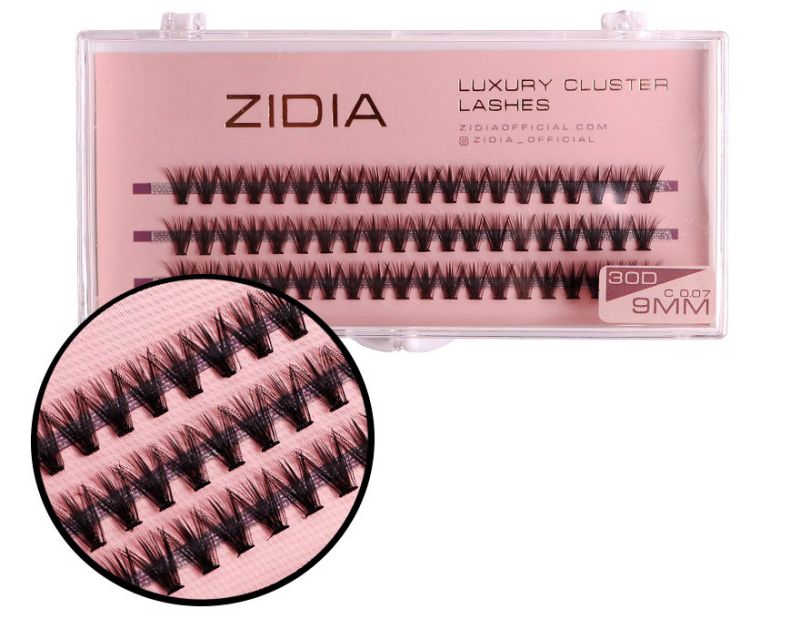 ZIDIA Cluster lashes Ресницы-пучки 30D C 0,07 (3 ленты, размер 9 мм)