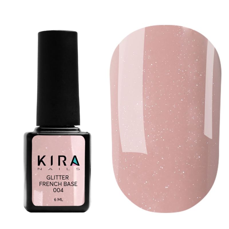 Kira Nails База для нігтів Glitter French Base 004, 6 мл