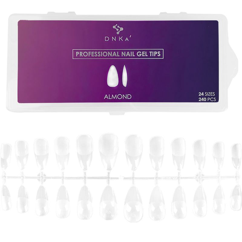 DNKa Gel tips for extensions Professional Nail Gel Tips Almond, 240 pcs