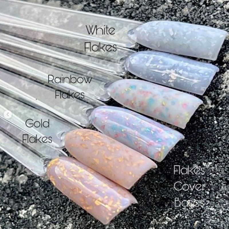 ReformA Cover Base Rainbow Flakes - базовое покрытие (молочно с разноцветною поталью) , 10 мл