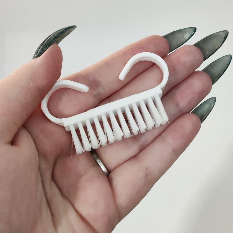 Brush for removing dust, for nails without handle, mini (white)