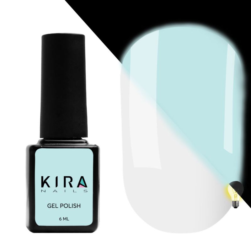 Гель-лак Kira Nails FLUO 012 (белый, флуоресцентный), 6 мл