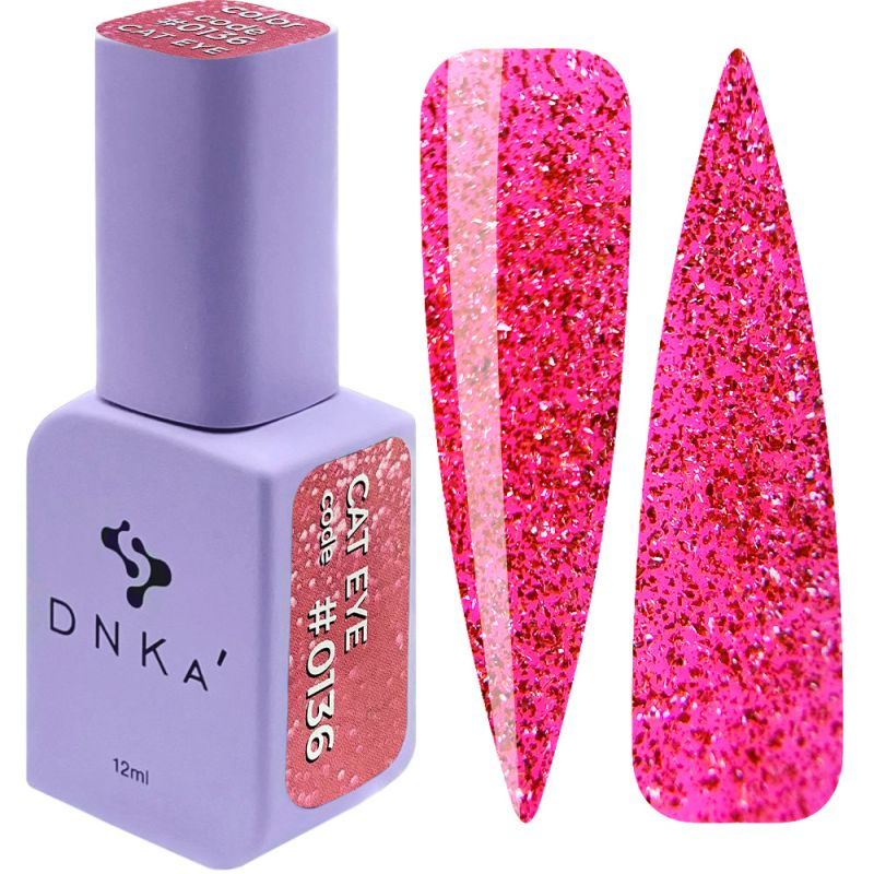 DNKa Гель-лак для ногтей 0136 Cat Eye, 12 мл