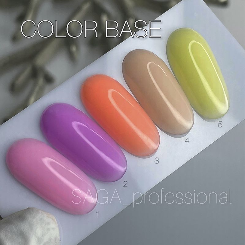 SAGA professional COLOR BASE with brush 01 (light pink), 9 ml