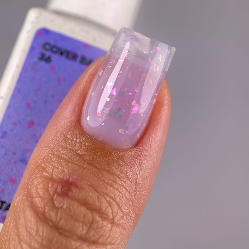 Nails Of The Day Cover base milk No. 05 (milk base with rye shimmer), 10 ml