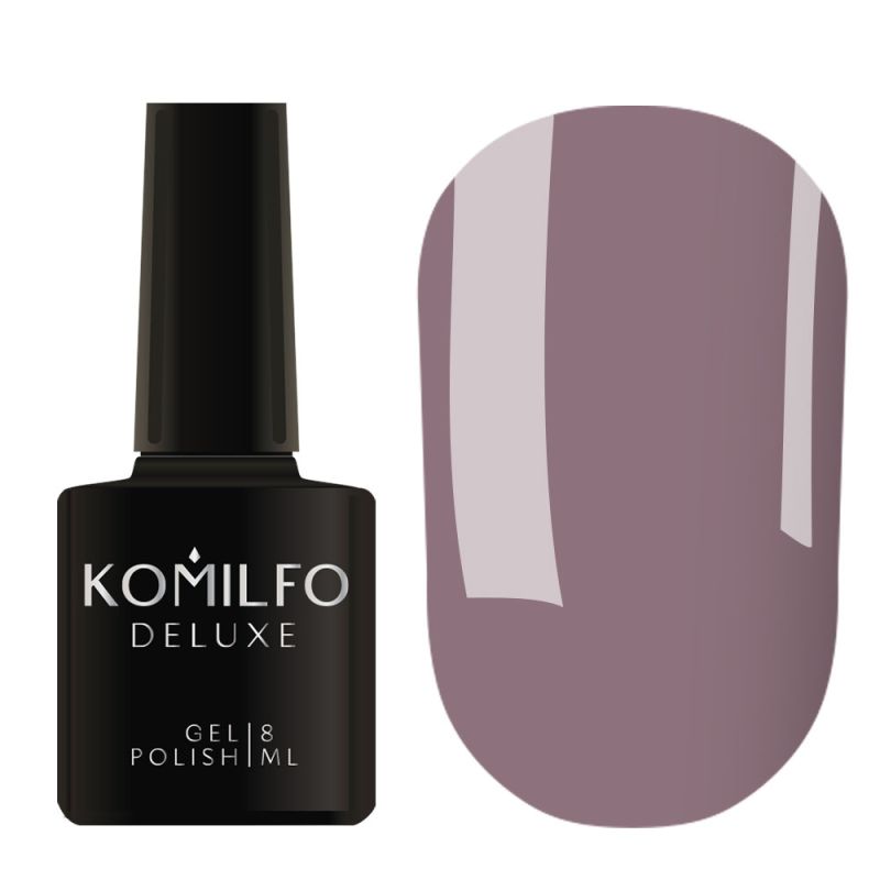Gel polish Komilfo Deluxe Series D065 (dark, gray-lilac, enamel), 8 ml.