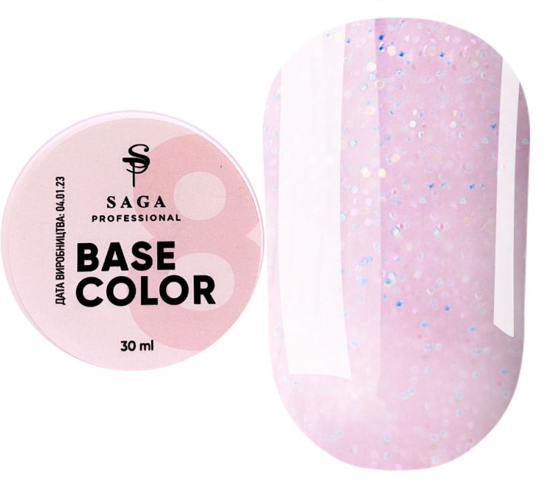 SAGA professional COLOR BASE 08 (light pink, microshine), 30 ml