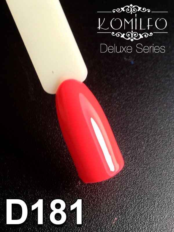 Gel Polish Komilfo Deluxe Series D181 (red-coral, enamel), 8 ml.