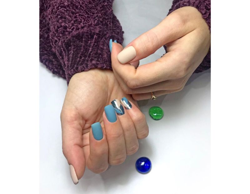 Гель-лак MOON FULL color Gel polish №660 блакитно-сірий, 8 мл