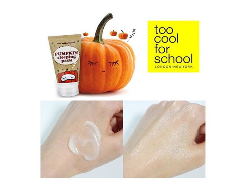 Too Cool For School Pumpkin Sleeping Pack - нічна маска для обличчя з екстрактом гарбуза, 100 мл