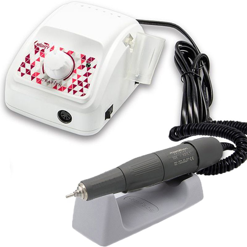 Manicure machine Marathon -3 Mighty (H37L1), 35000 rpm (45 W) for manicure and pedicure, without pedal (white)