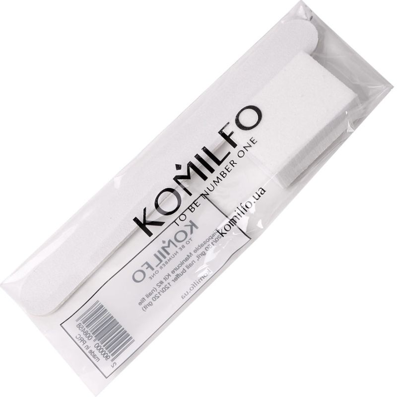 Одноразовый набор Komilfo №2 (пилочка 120/150 и бафф 120/120)