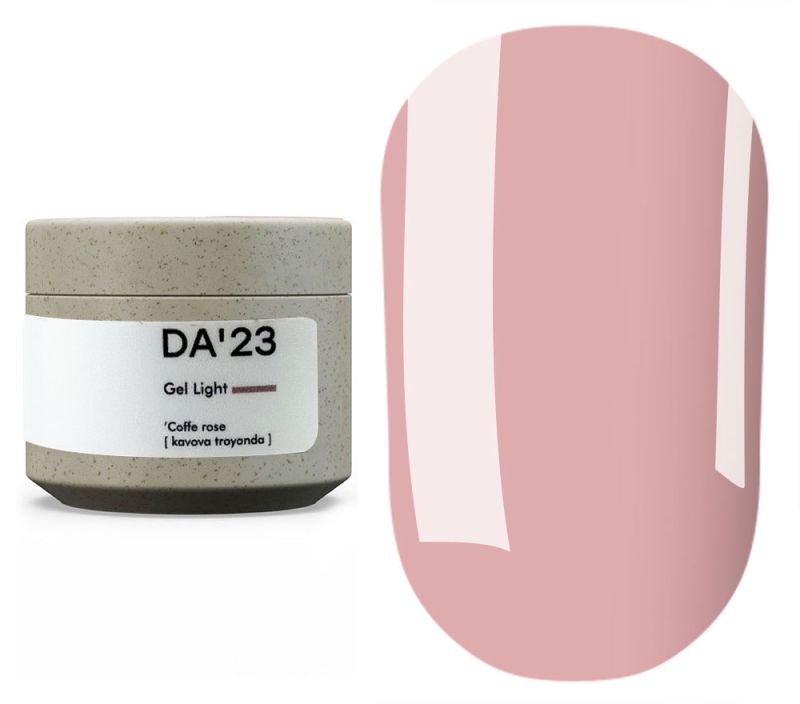 DA_23 Gel light Coffe rose [kavova troyanda] coffee rose, 15 ml