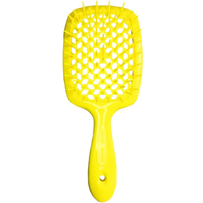 Janeke Superbrush Hair comb Yellow neon