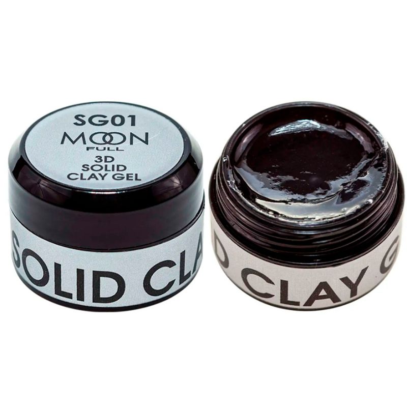 MOON FULL Гель-пластилин для ногтей 3d Solid Glay Gel SC01 (прозрачный), 5 мл