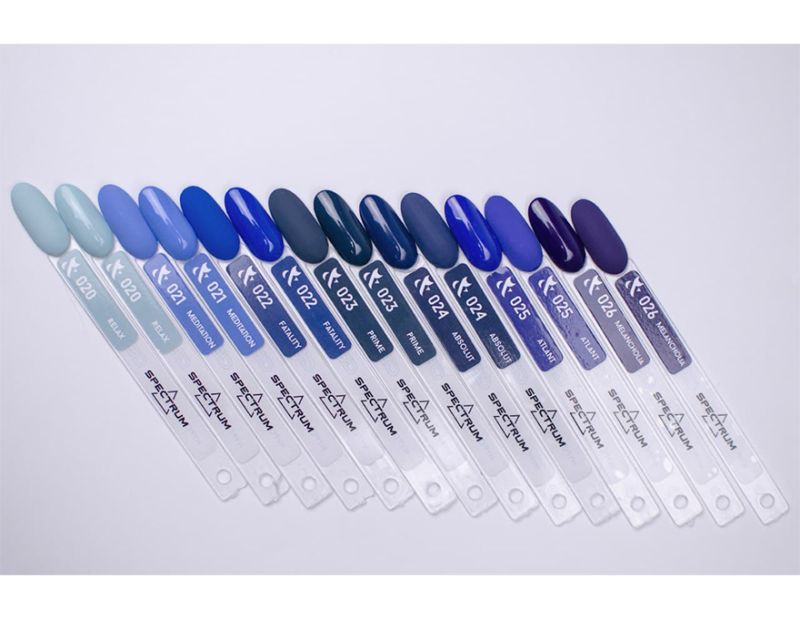 FOX Spectrum gel varnish No. 020 (blue, enamel), 7 ml