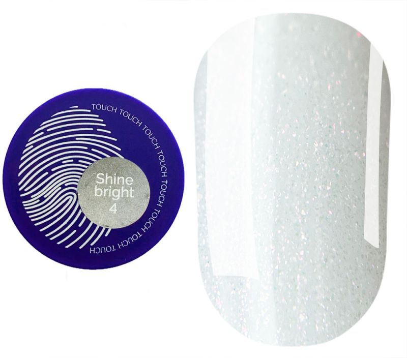 Touch Гель для ногтей Builder Gel Shine Bright 04, 15 мл (без кисточки)