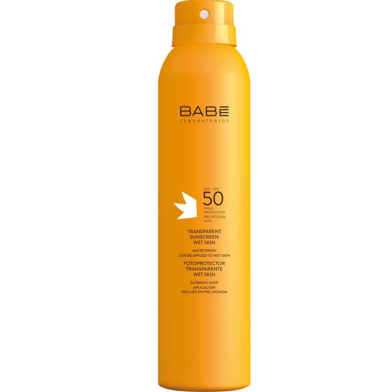 BABE SUN PROTECTION Sun protection transparent spray, waterproof, mattifying effect with SPF 50+, 200 ml