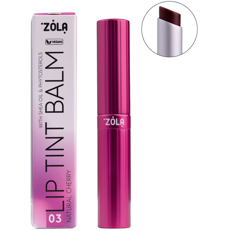 ZOLA Бальзам оттеночный для губ Lip Tint Balm (03 Cherry Natural)
