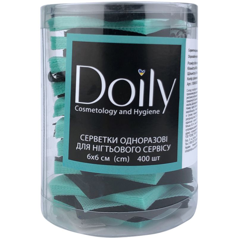 Doily Lint-free multicolored napkins in a tube 6x6 cm (400 pcs)