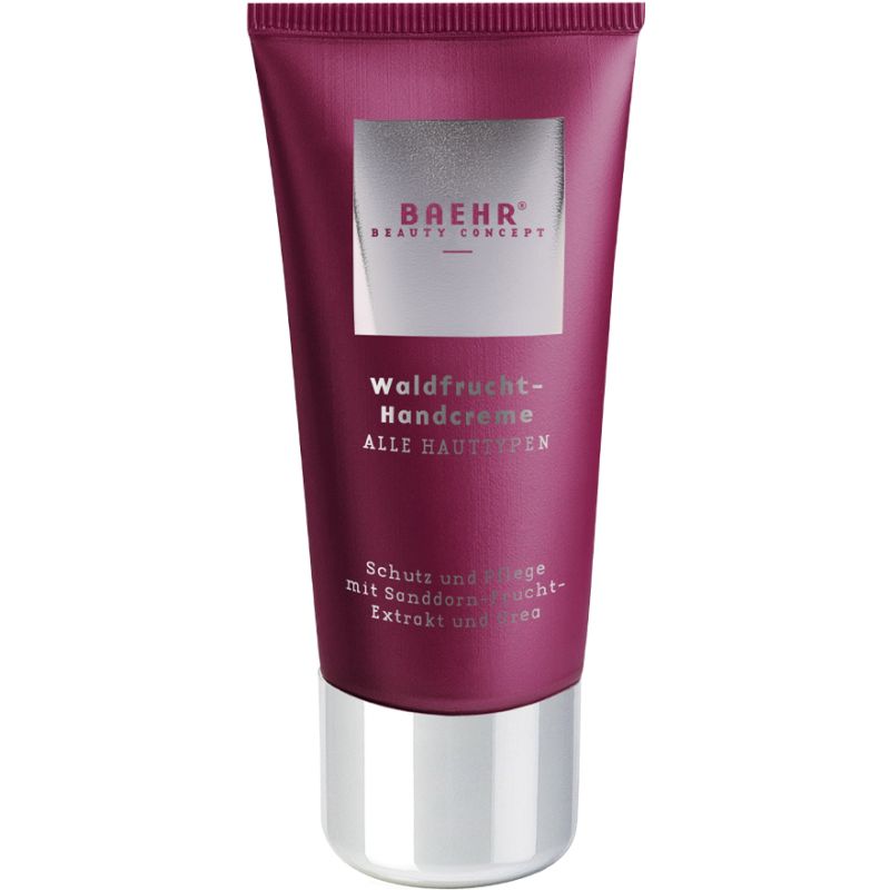 BAEHR Waldfrucht Handcreme Hand cream with wild berries and sea buckthorn extract and urea, 30 ml