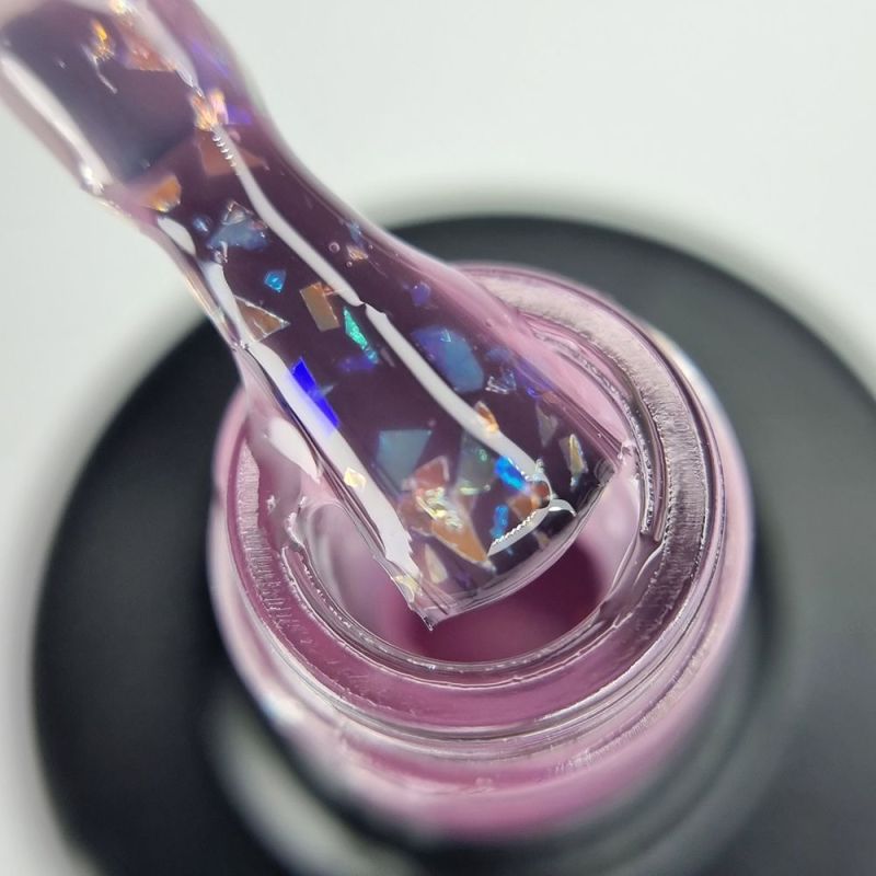 SAGA professional AGATE BASE 4 (рожево-ліловий з ефектом битого скла), 9 мл