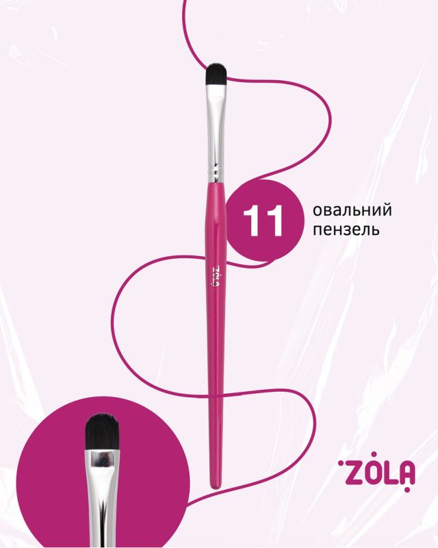 ZOLA Набор кистей для бровей Update Set, 4 шт