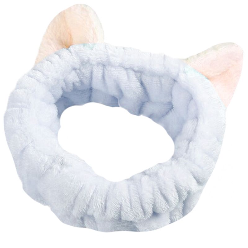 with elasticated ears - light blue with pale pink