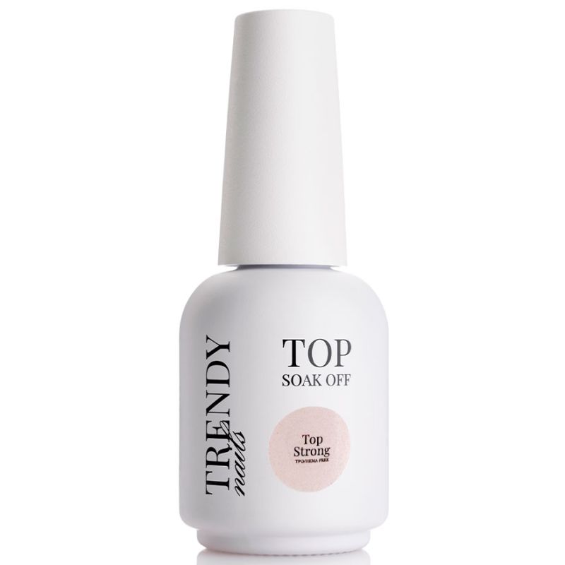 Trendy Nails Top No Wipe Strong HEMA/TPO free, 15 мл