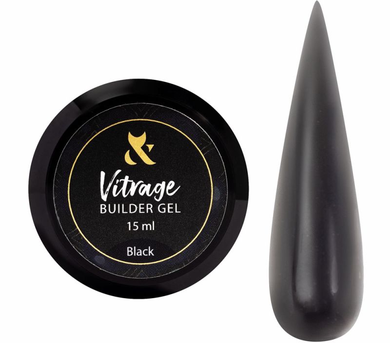 F.O.X Vitrage Builder gel Black, 15 ml