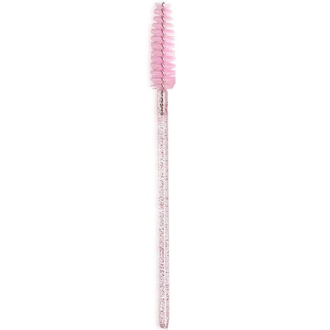 Hair brush, nylon, erysipelas on a clear base with erysipelas glitter, (1 pc)