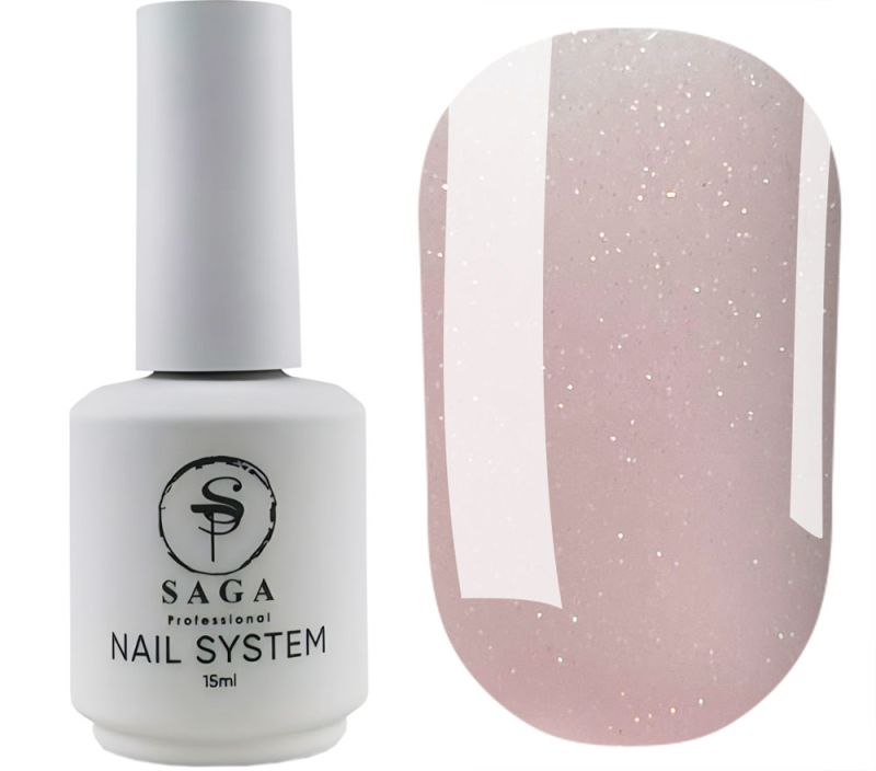SAGA professional LIQUID GEL 20 (телесно-розовый с микроблеском), 15 мл