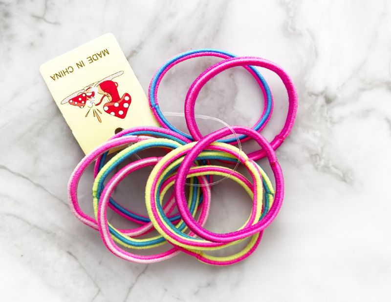 2.5 cm - bright multicolored - 10 pieces - horizontal stripes
