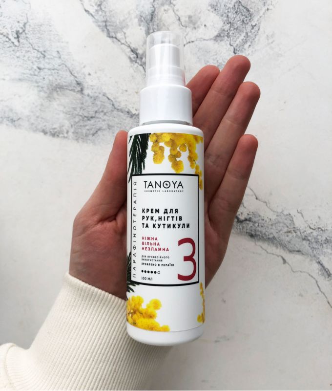 Tanoya cream for hands, nails and cuticles, Mimosa, 100 ml