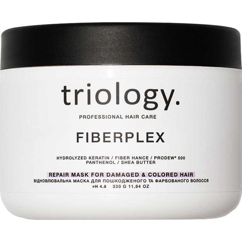Triology Відновлювальна маска для пошкодженого та фарбованого волосся Fiberplex, 330 г