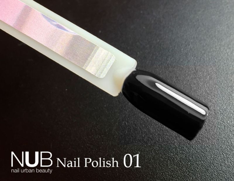 Nail polish NUB 001 Black Ink (black, enamel), 14 ml