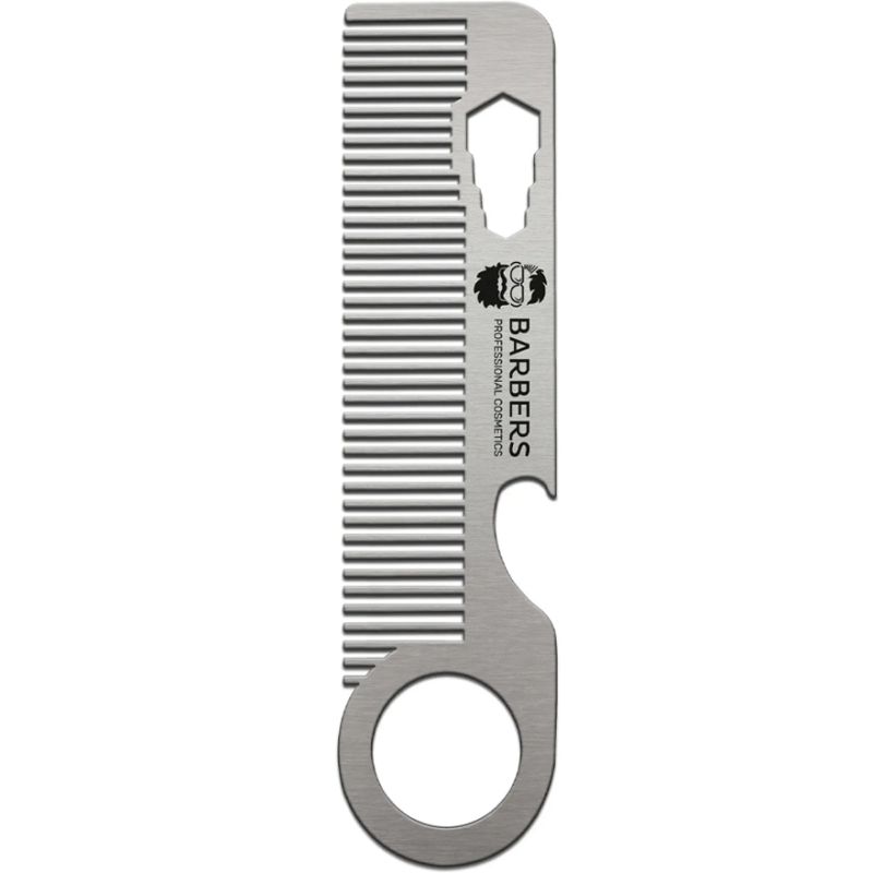 BARBERS Расческа металлическая для бороды и волос Metal Comb