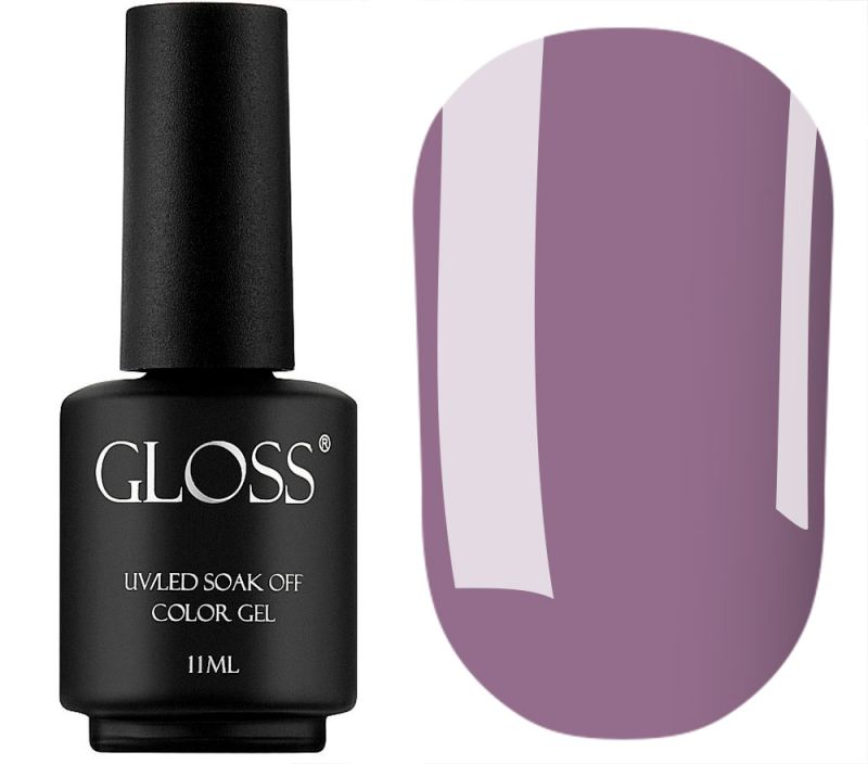 Гель-лак GLOSS 129 (рожево-ліловий камуфлюючий), 11 мл