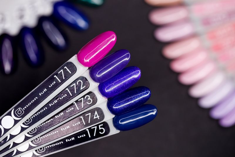 MOON FULL color Gel polish No. 174 gel-varnish (sapphire, micro-shine), 8 ml