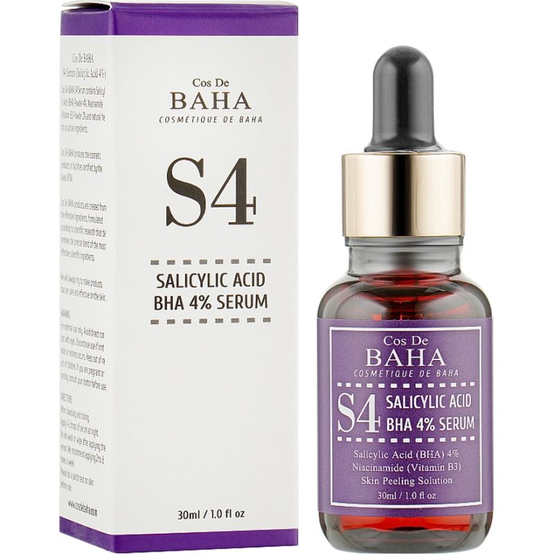 Cos De BAHA Сыворотка кислотная для проблемной кожи S4 Salicylic Acid BHA 4% Serum, 30 мл