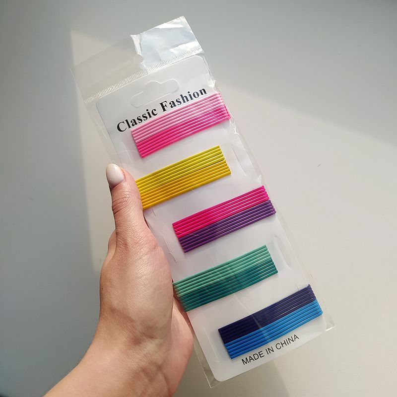 Set of invisibility multicolored smooth L 50pcs (6cm)
