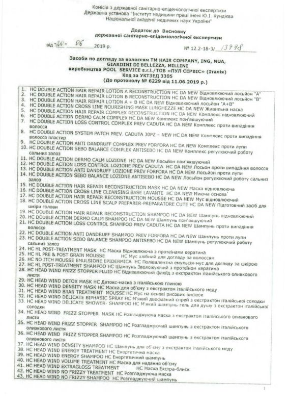Hygienic certificate ING PROFESSIONAL