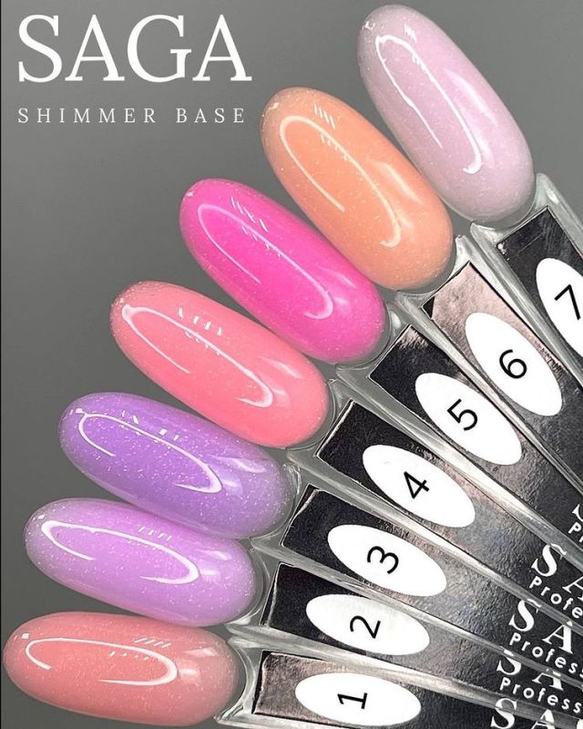 SAGA professional Shimmer Base New 7 (delicate lavender with shimmer), 15 ml