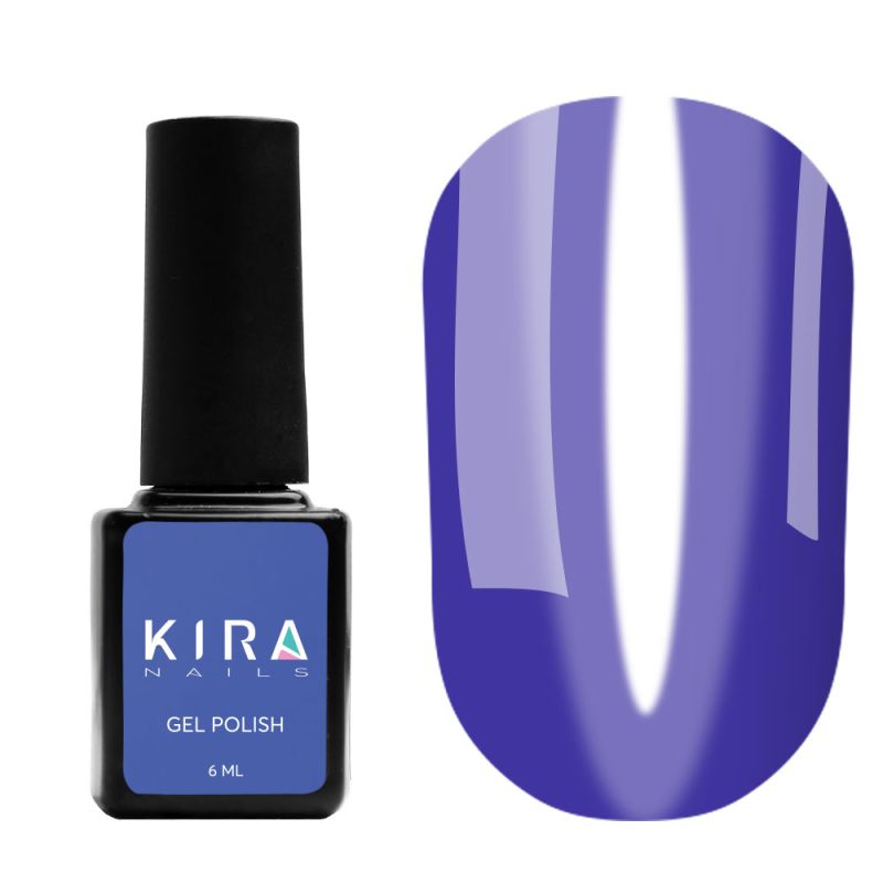 Kira Nails Vitrage gel varnish No. V10 (dark purple, stained glass), 6 ml