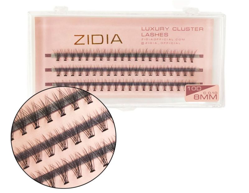 ZIDIA Cluster lashes Ресницы-пучки 10D C 0,10 (3 ленты, размер 8 мм)