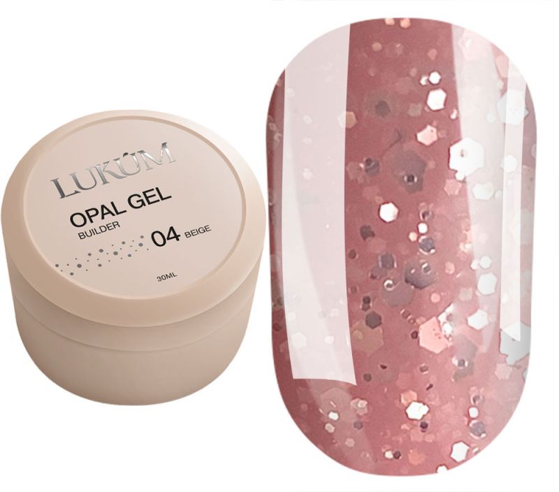 Lukum Гель для ногтей Builder Gel Opal №04 (Beige), 30 мл